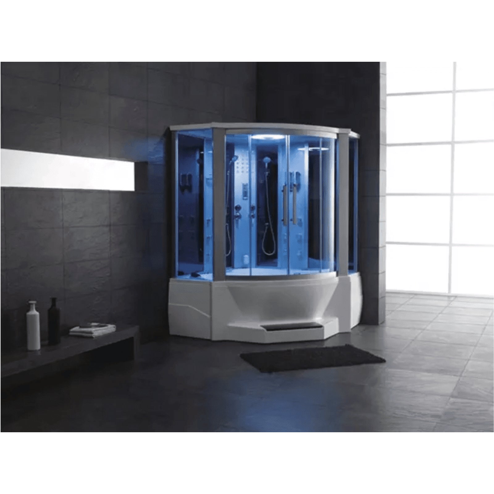 Mesa Steam Shower Tub Combo Blue Glass - 701A