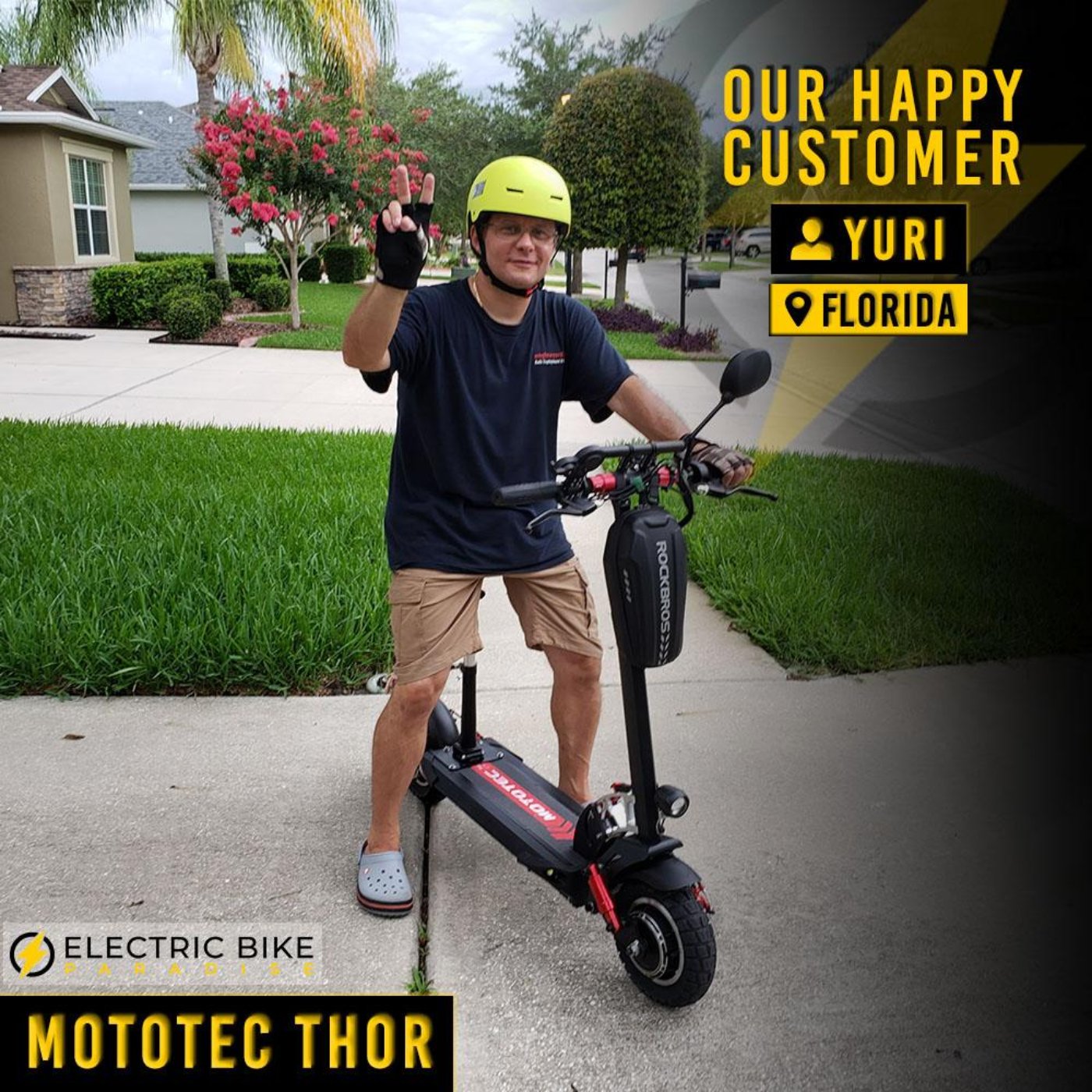 MotoTec Thor 60V/18Ah 2400W Folding Electric Scooter MT-Thor-2400w