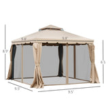 Outsunny 10' x 10' Two-Tier Outdoor Event Canopy - 84C-051