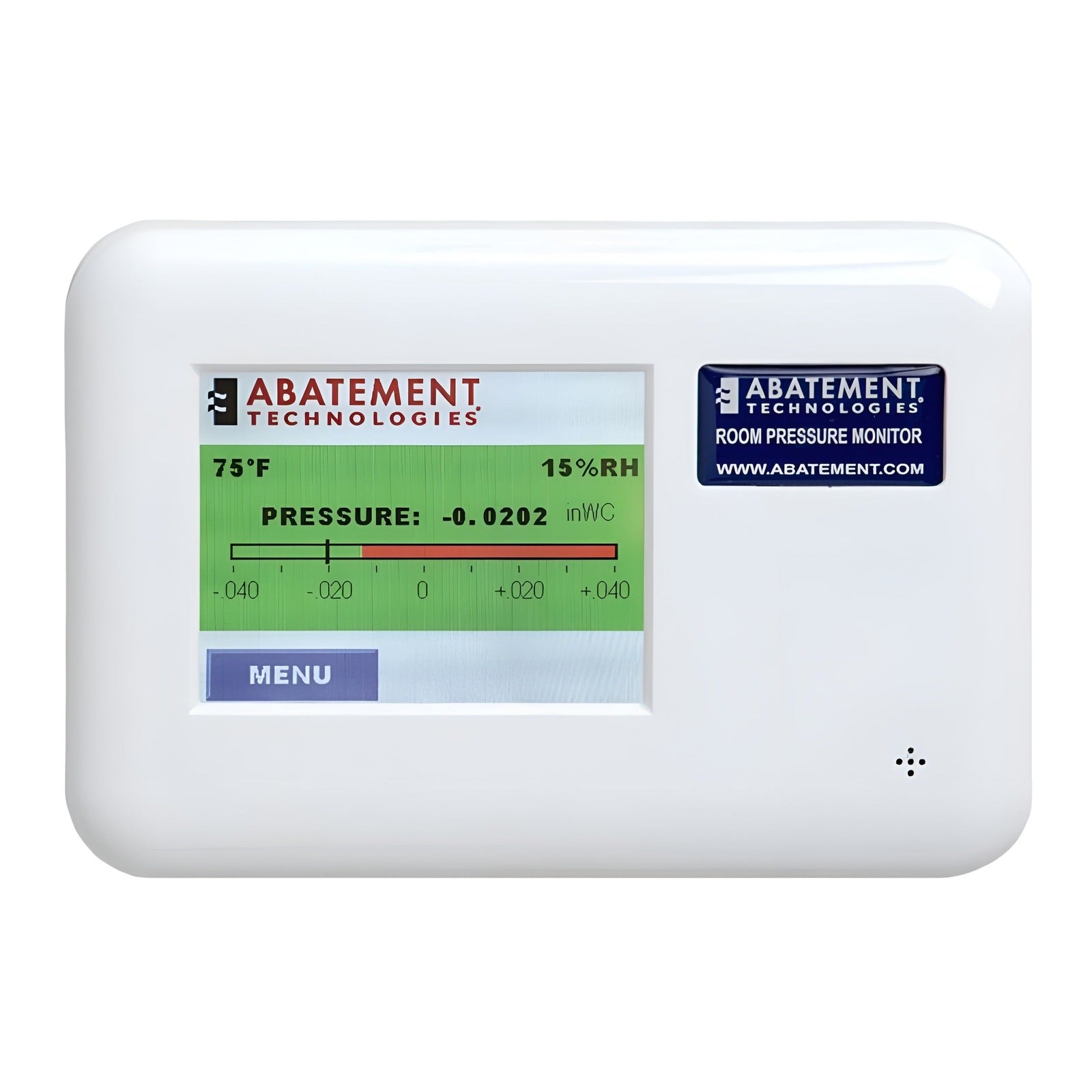 Abatement Technologies Room Pressure Monitor - Rpm-Rt Series