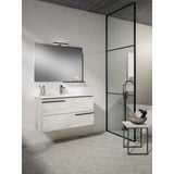 Lucena Bath Scala 32 single sink Floating Vanity in Abedul, White or Tera - Backyard Provider