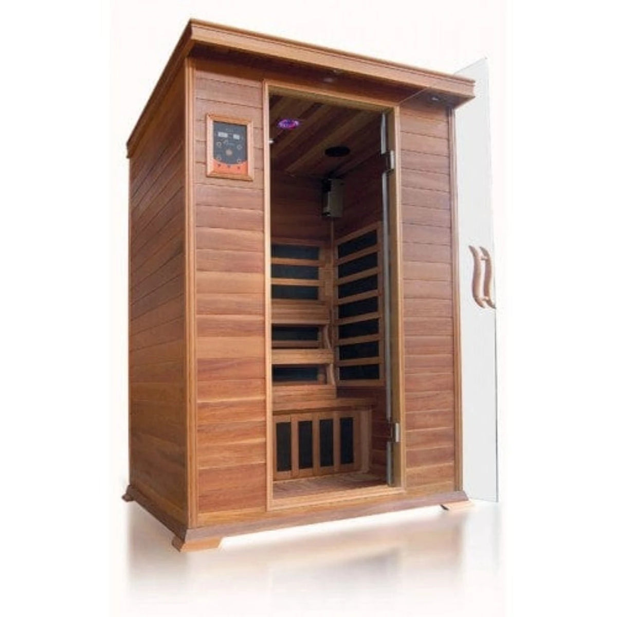 SunRay Sierra 2 Person Far Infrared Sauna with Carbon Heater - HL200K - Backyard Provider