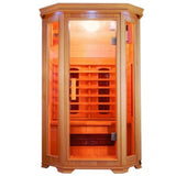 SunRay Heathrow Indoor 2 Person Far Infrared Sauna with Ceramic Heater - HL200W - Backyard Provider