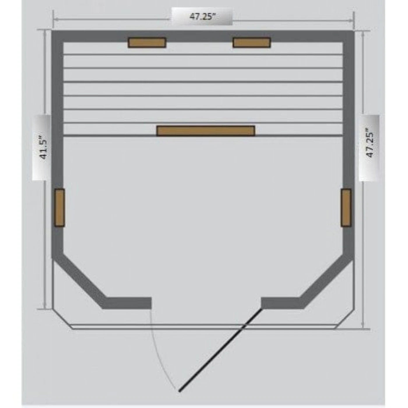 SunRay Heathrow Indoor 2 Person Far Infrared Sauna with Ceramic Heater - HL200W - Backyard Provider