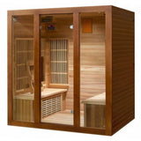 SunRay Roslyn Indoor 4 Person Far Infrared Sauna with Carbon Heater - HL400KS - Backyard Provider