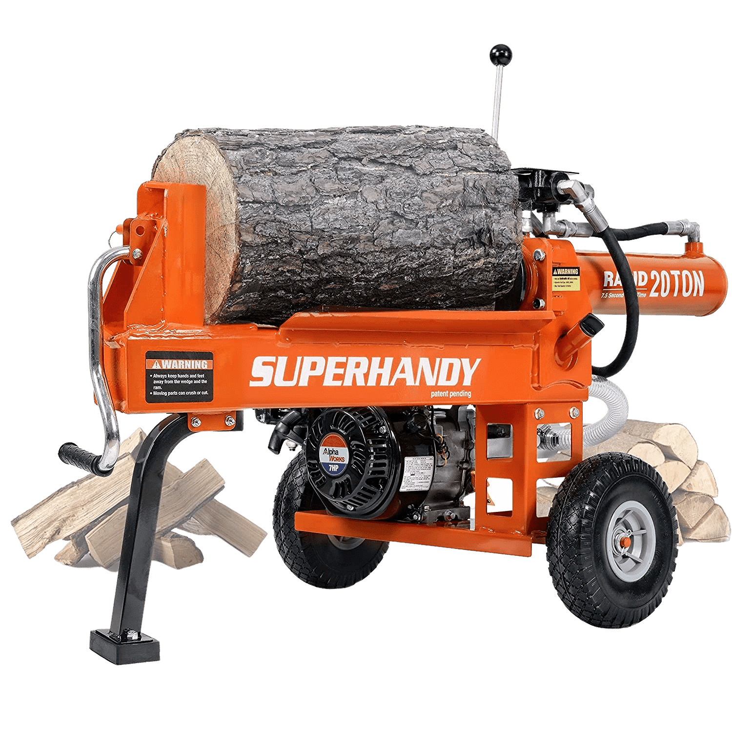 Super Handy Portable 20 Ton Gas Powered Log Splitter New - GUO077