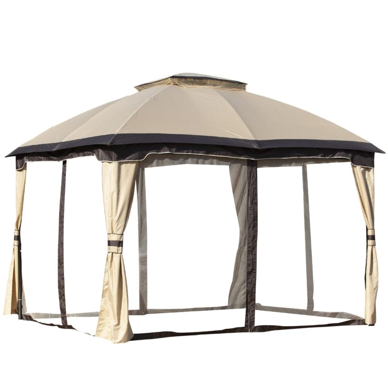 Outsunny 10' x 12' Outdoor Gazebo, Patio Gazebo Canopy - 84C-210BG