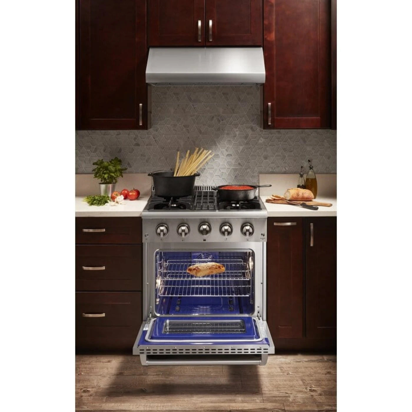 Thor Kitchen 30 in. Propane Gas Burner/Electric Oven Range in Stainless Steel, HRD3088ULP