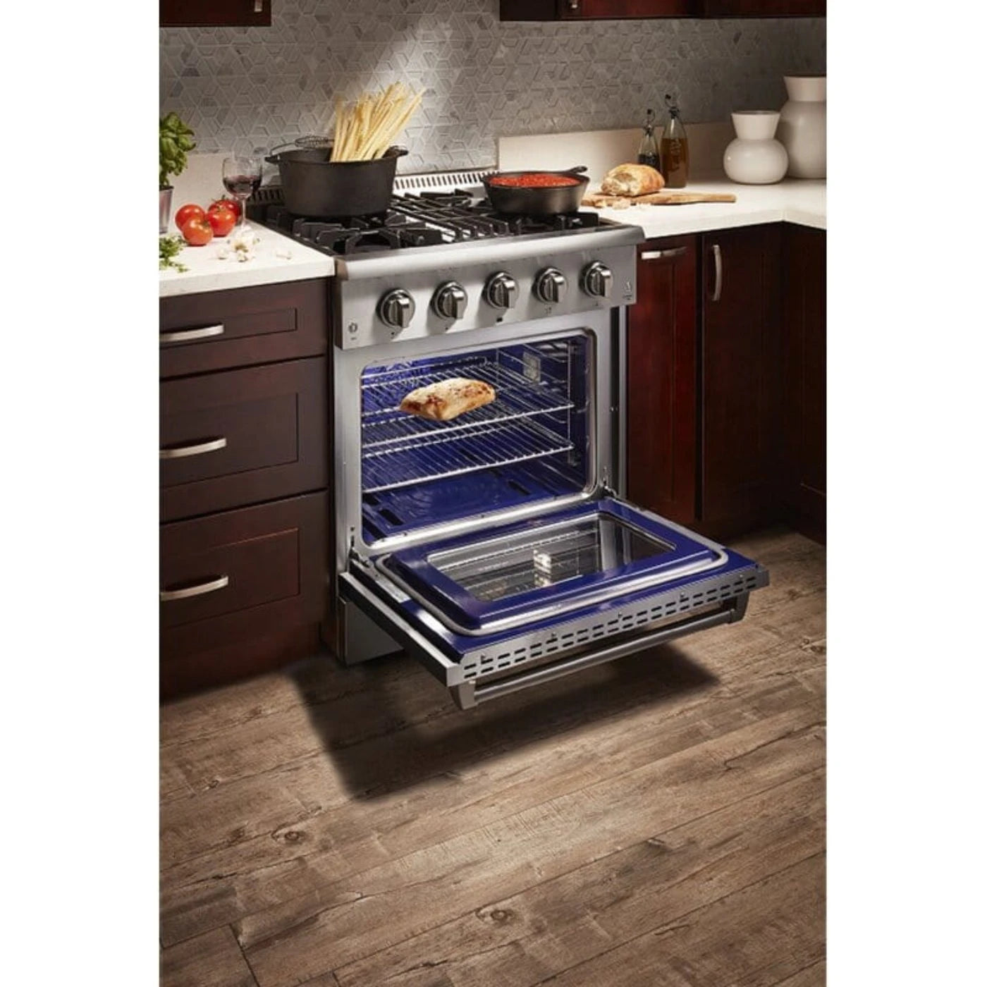 Thor Kitchen 30 in. Propane Gas Burner/Electric Oven Range in Stainless Steel, HRD3088ULP