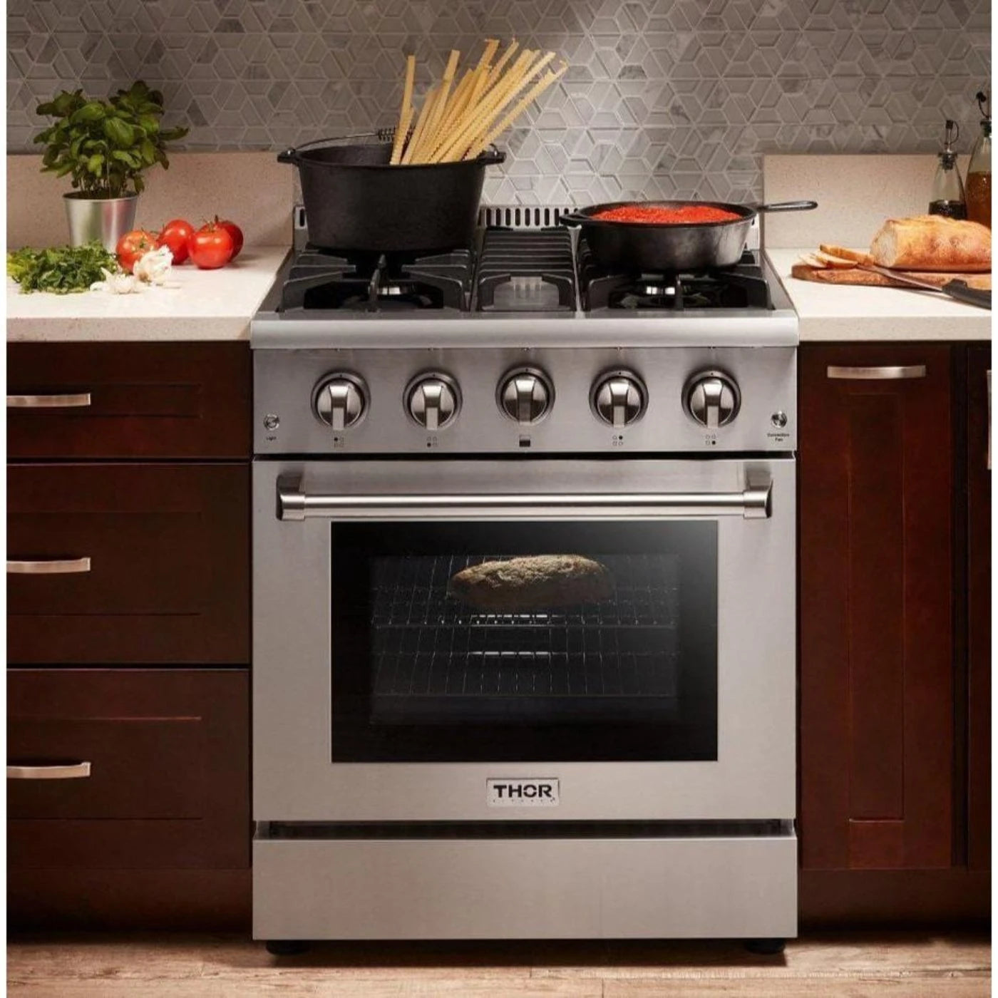 Thor Kitchen 30 in. 4.2 cu. ft. Professional Propane Gas Range in Stainless Steel, HRG3080ULP