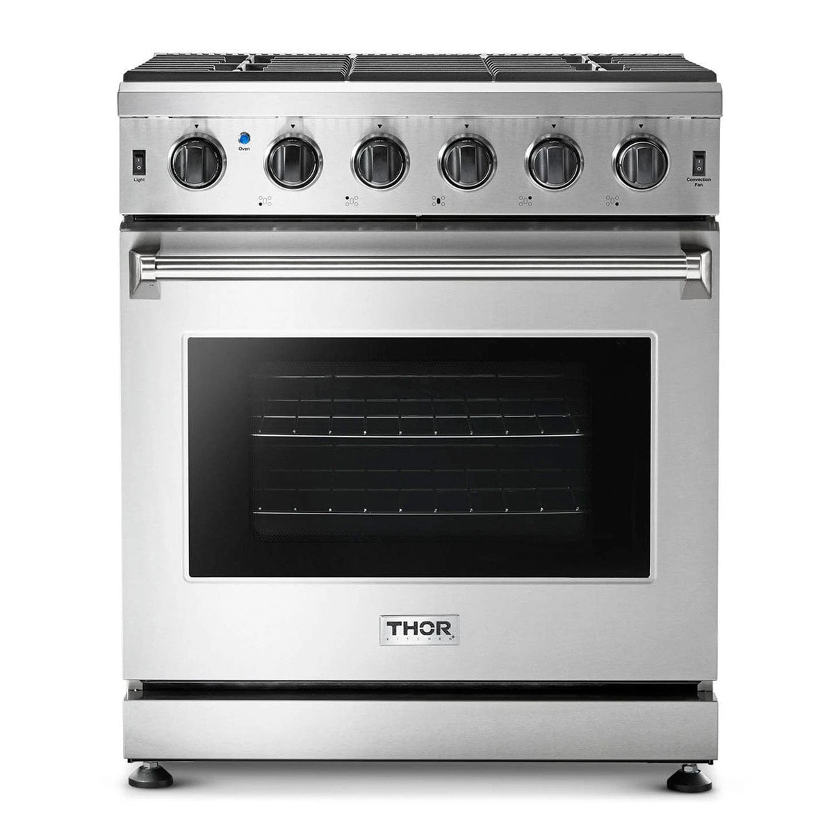 Thor Kitchen 30 in. 4.55 cu. ft. Professional Propane Gas Range in Stainless Steel - LRG3001ULP