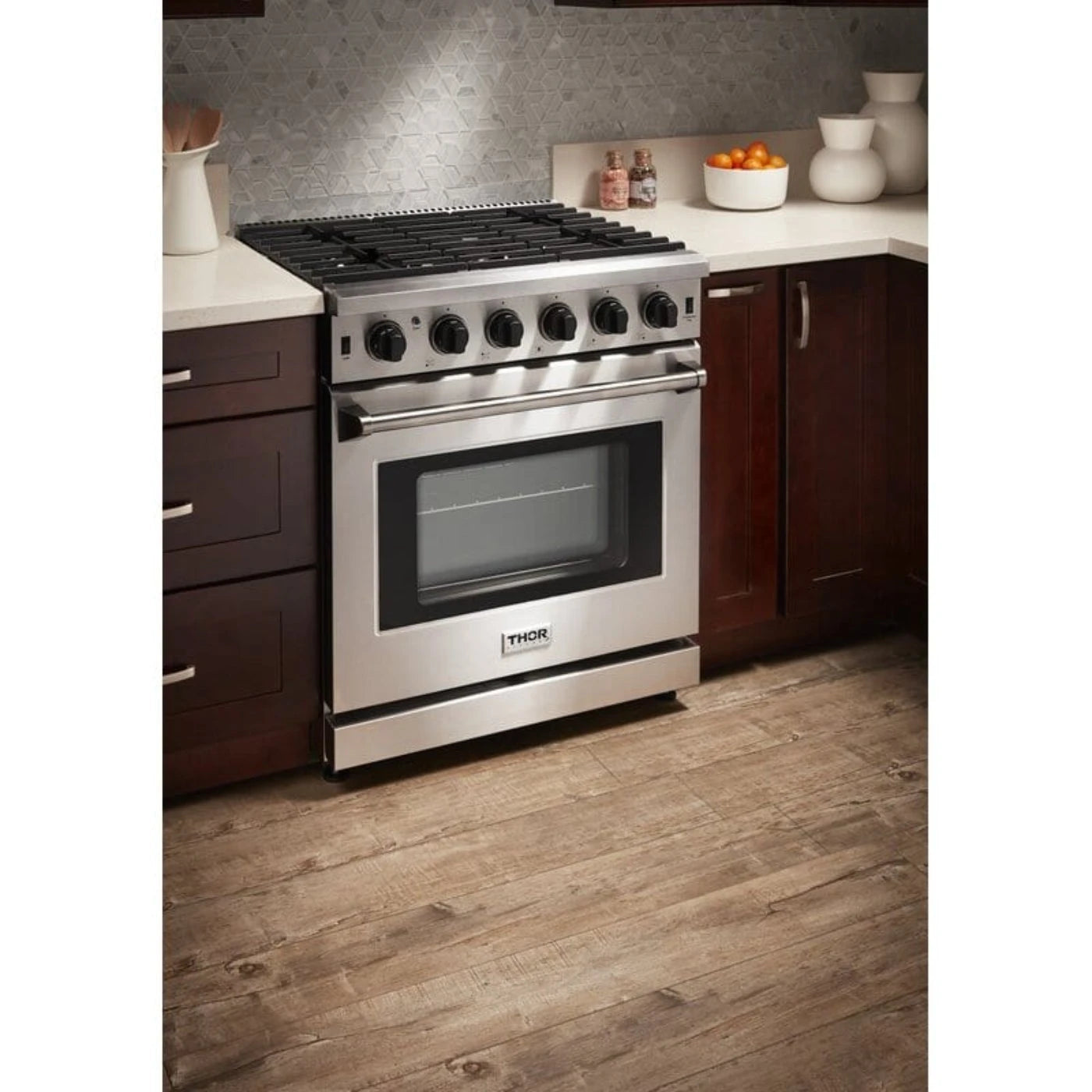 Thor Kitchen 30 in. 4.55 cu. ft. Professional Propane Gas Range in Stainless Steel - LRG3001ULP