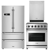 Thor Kitchen 30 in. Natural Gas Range, 36 in. Refrigerator & 24 in. Dishwasher, AP-LRG3001U-2