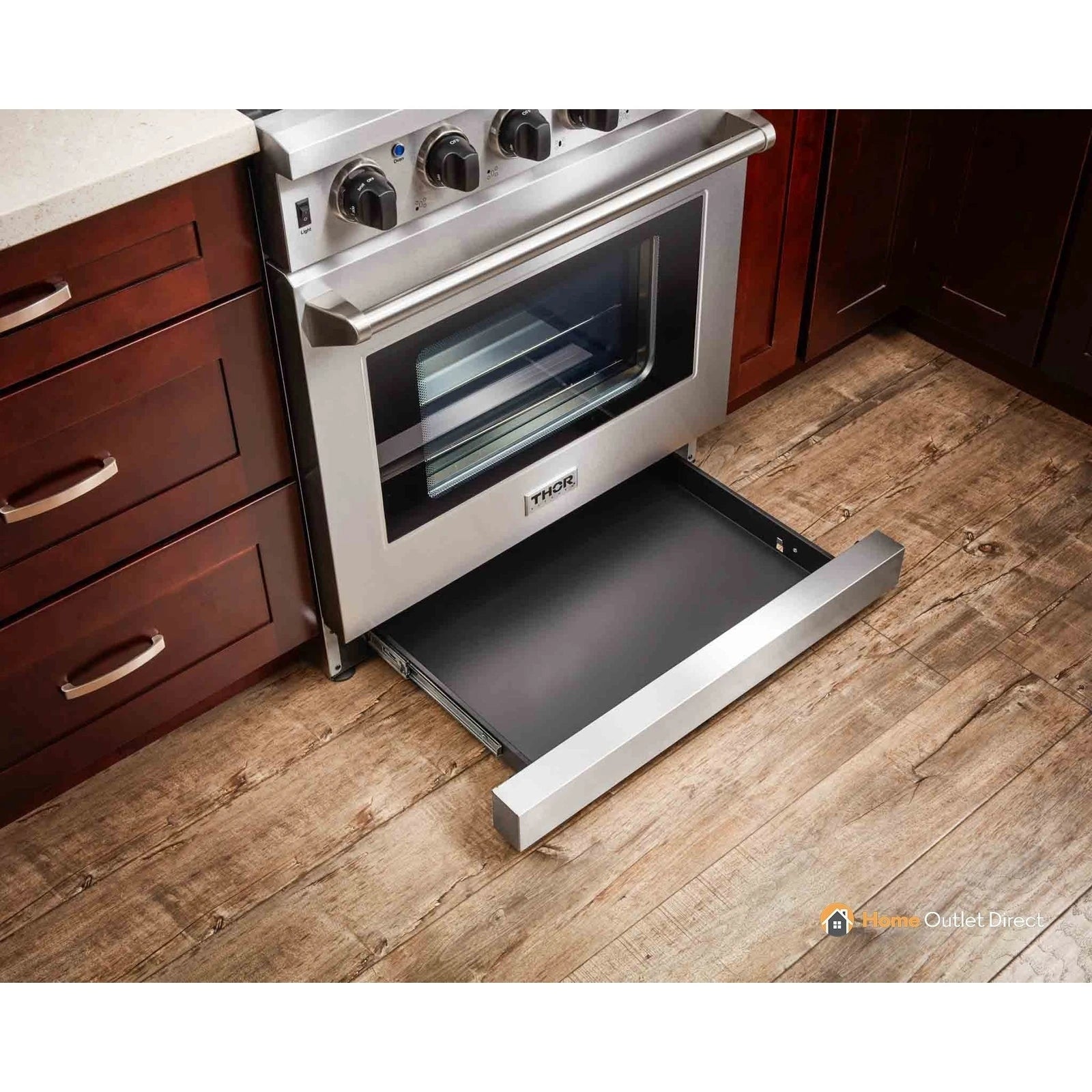 Thor Kitchen 36-Inch 6.0 Cu. Ft Single Oven Professional Gas Range in Stainless Steel LRG3601U