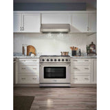 Thor Kitchen 36-Inch 6.0 Cu. Ft Single Oven Professional Gas Range in Stainless Steel LRG3601U