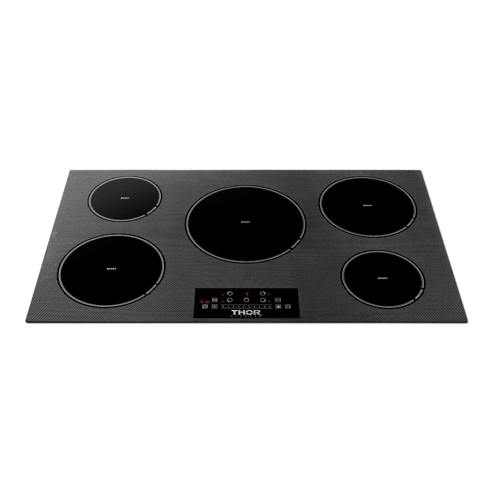 Thor Kitchen 36 Inch Built-In Induction Cooktop with 5 Elements, TIH36