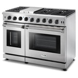 Thor Kitchen 48-Inch 6.8 cu. ft. Double Oven Gas Range in Stainless Steel LRG4807U