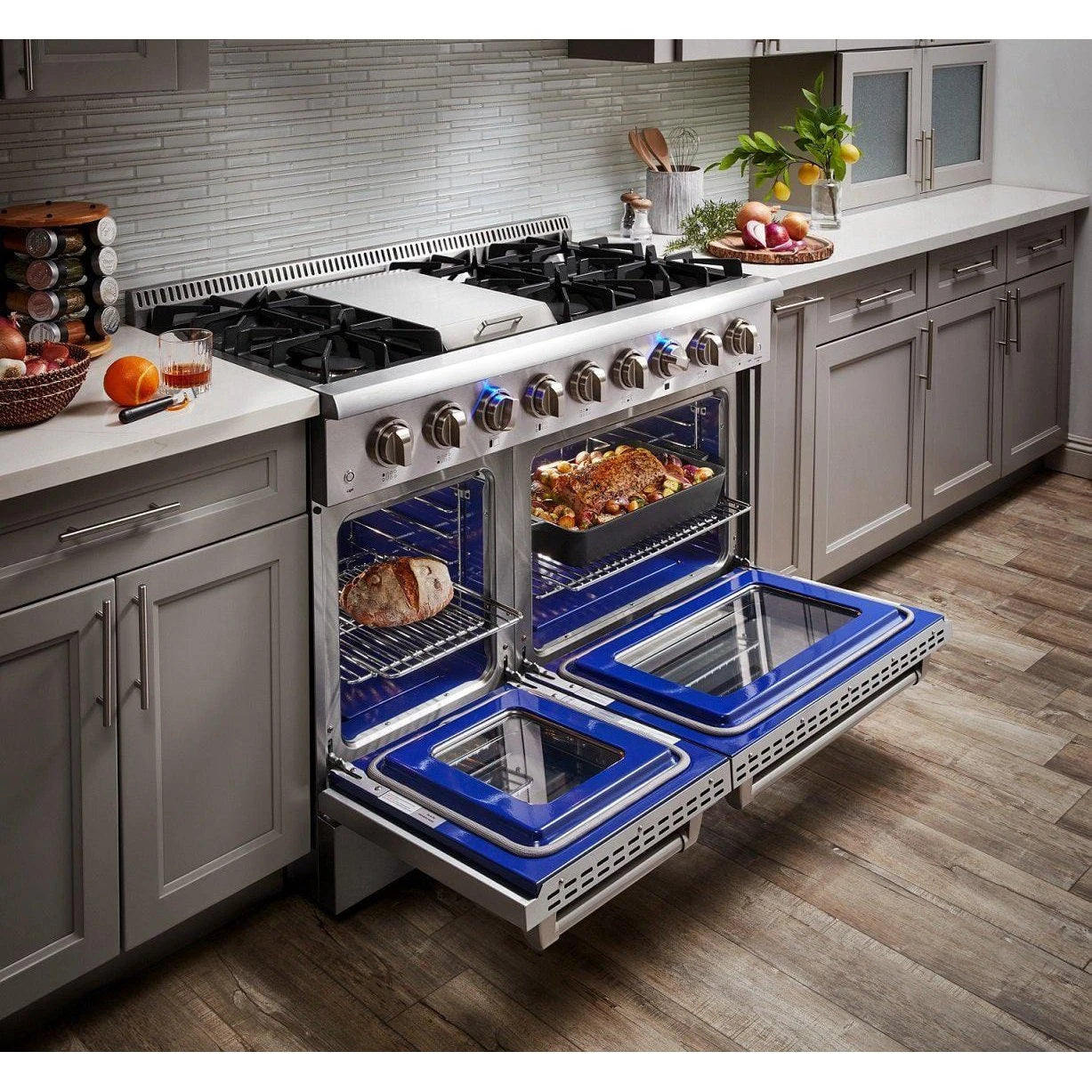 Thor Kitchen 48 in. 6.7 cu. ft. Professional Propane Gas Range in Stainless Steel - HRG4808ULP