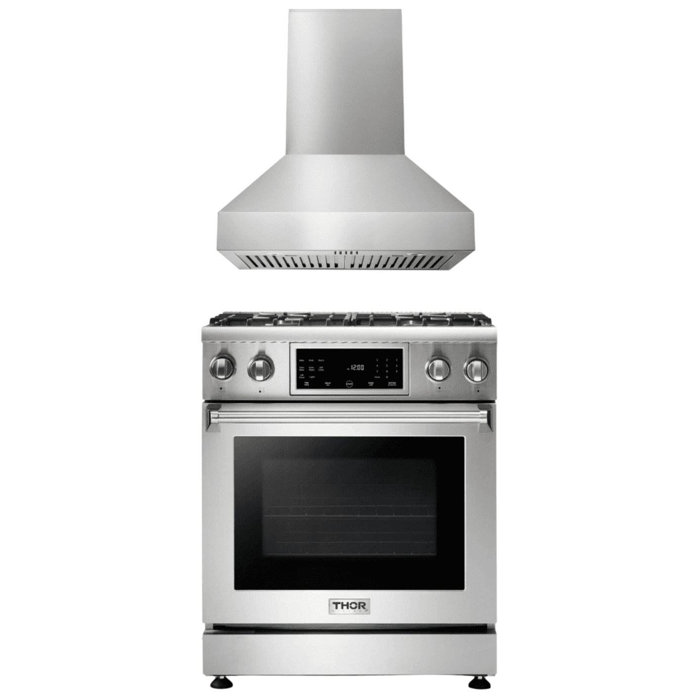 Thor Kitchen Appliance Package - 30 In. Gas Range, Range Hood, AP-TRG3001-W