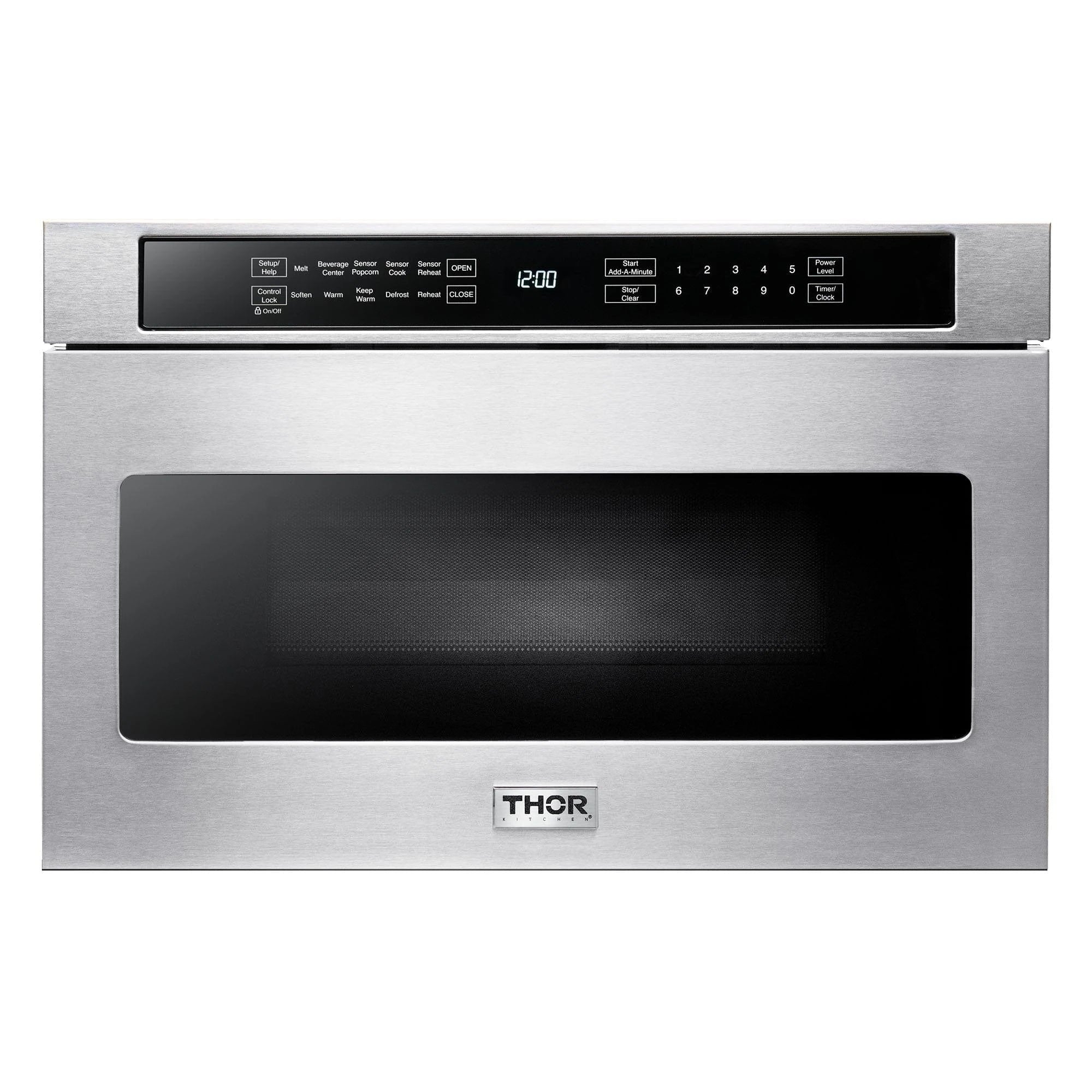 Thor Kitchen Appliance Package - 36 In. Gas Range, Range Hood, Microwave Drawer, Refrigerator with Water and Ice Dispenser, Dishwasher, Wine Cooler, AP-TRG3601-W-10