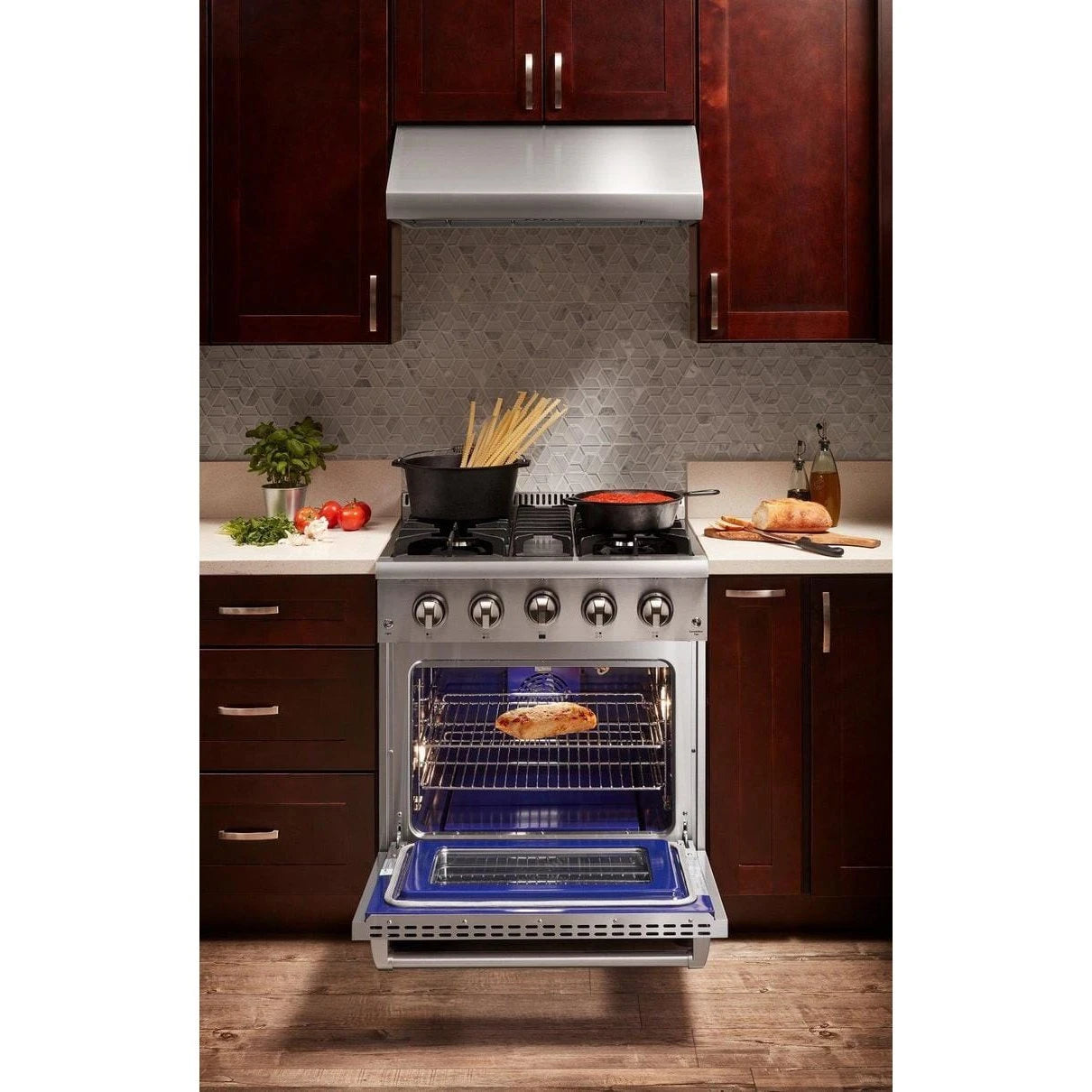 Thor Kitchen Appliance Package - 30 in. Natural Gas Range, Refrigerator & Dishwasher AP-HRG3080U-2