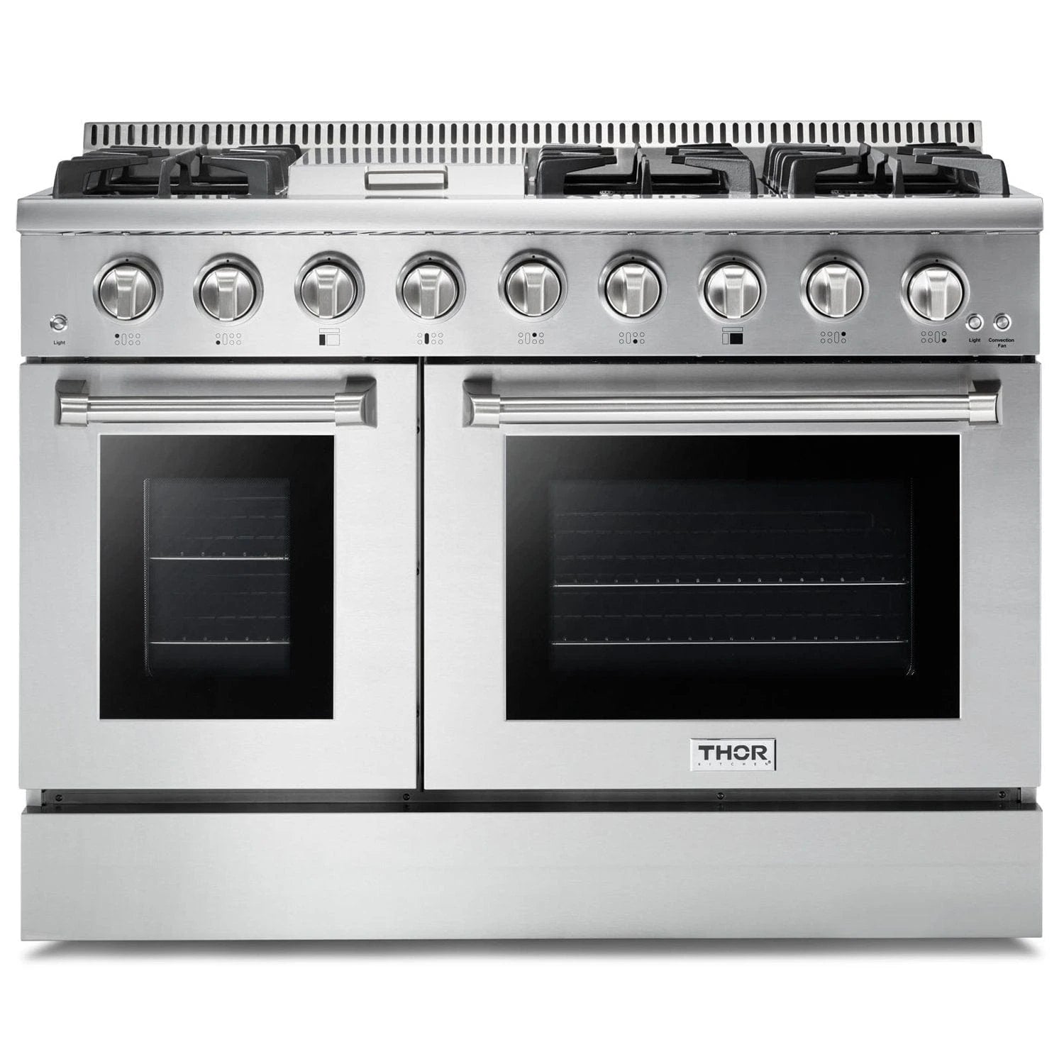 Thor Kitchen Professional 48 in. Gas Burner/Gas Oven Range, Refrigerator & Dishwasher Appliance Package, AP-HRG4808U-2