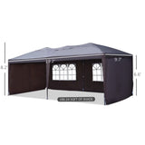 Outsunny 10' x 20' Outdoor Gazebo Canopy Party Wedding Party Tent - 84C-117CF