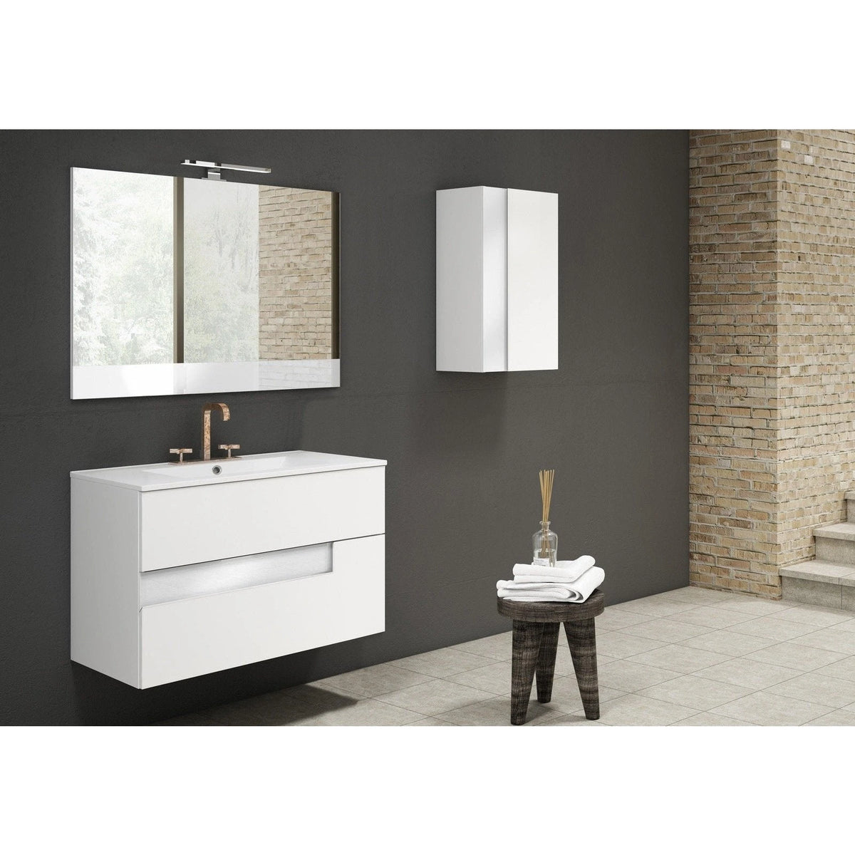 Lucena Bath Vision 32 Contemporary Wood Single Vanity in 6 colors - Backyard Provider