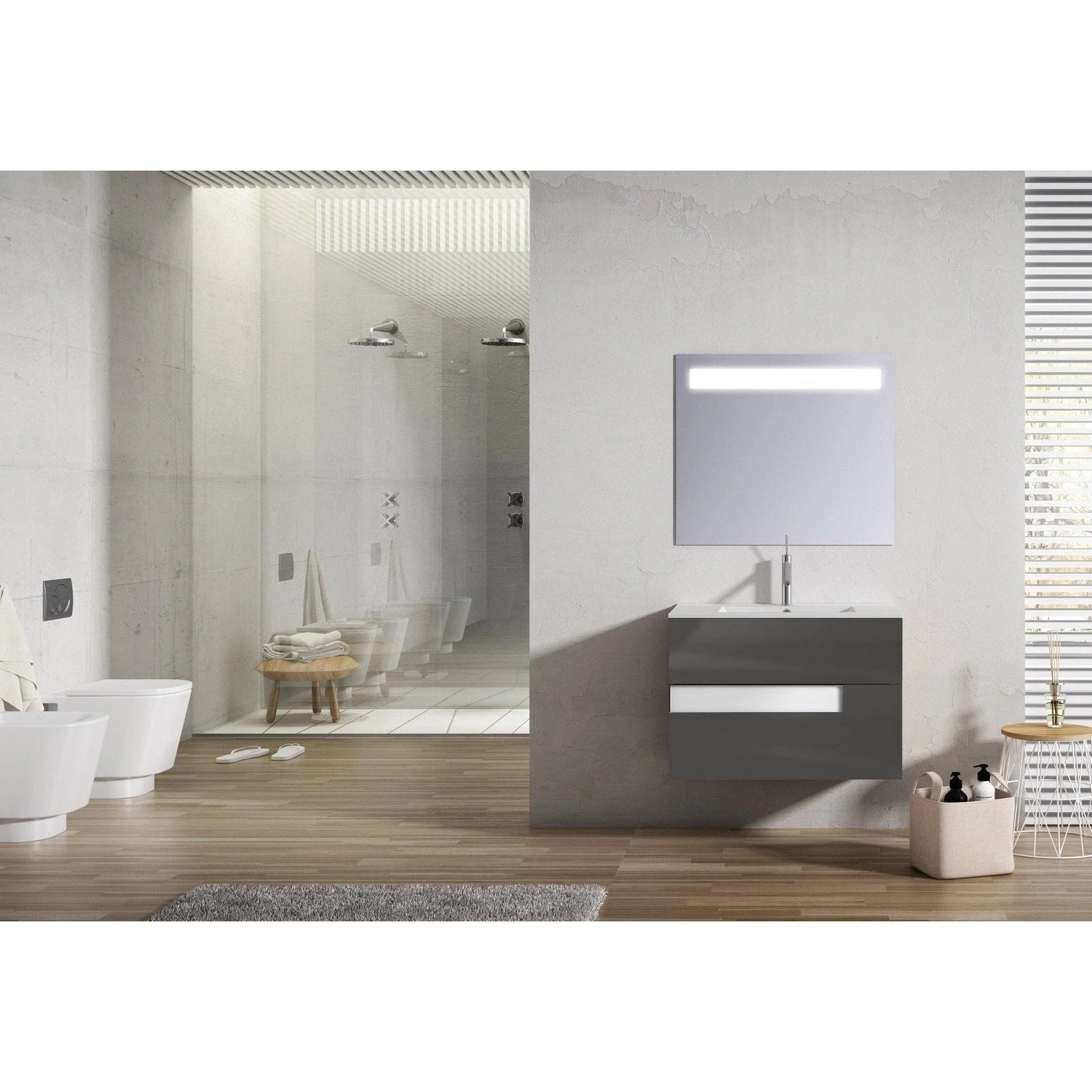 Lucena Bath Vision 32 Contemporary Wood Single Vanity in 6 colors - Backyard Provider