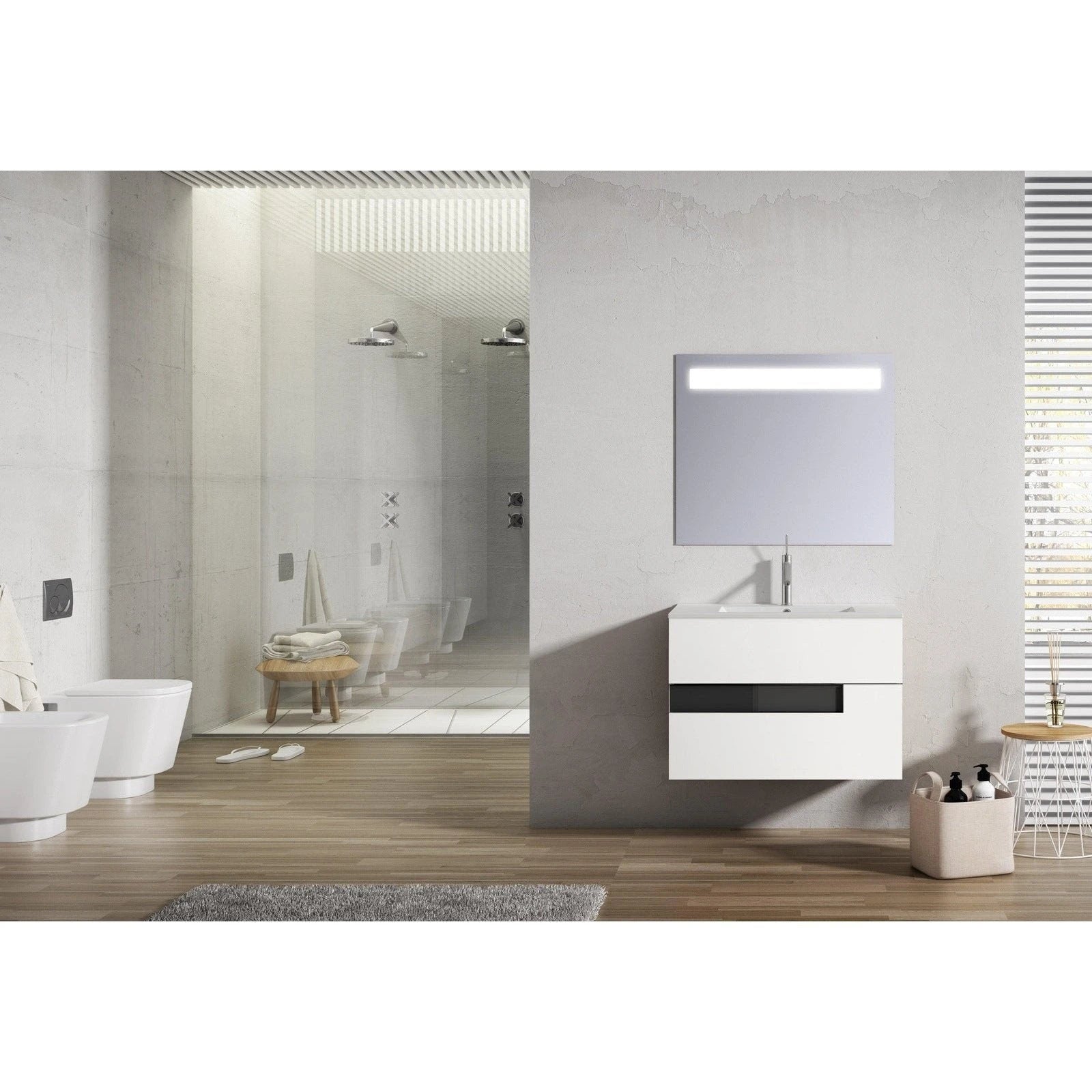 Lucena Bath Vision 32 Contemporary Wood Single Vanity in 6 colors - Backyard Provider