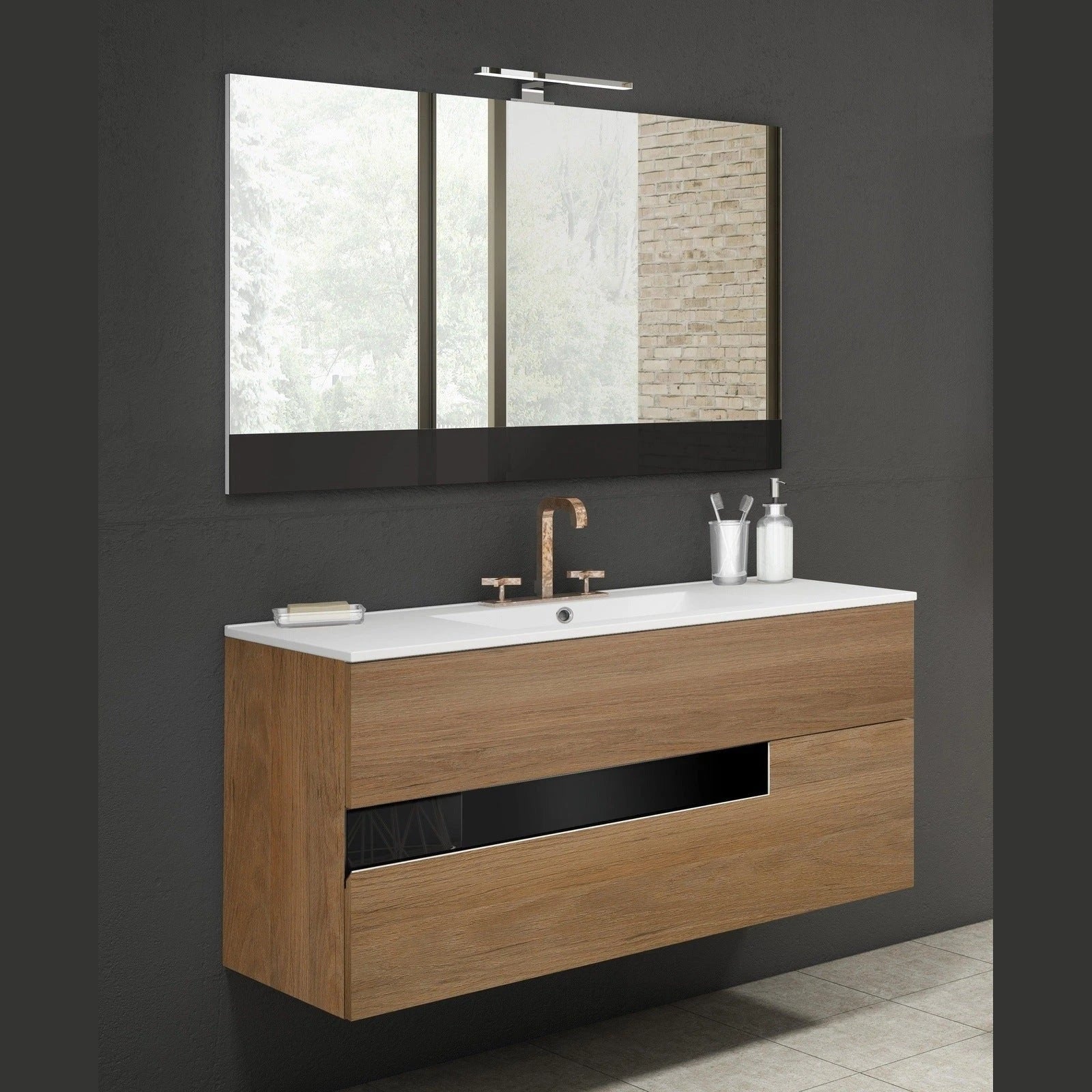 Lucena Bath Vision 32 Contemporary Wood Single Vanity in 6 colors - Backyard Provider