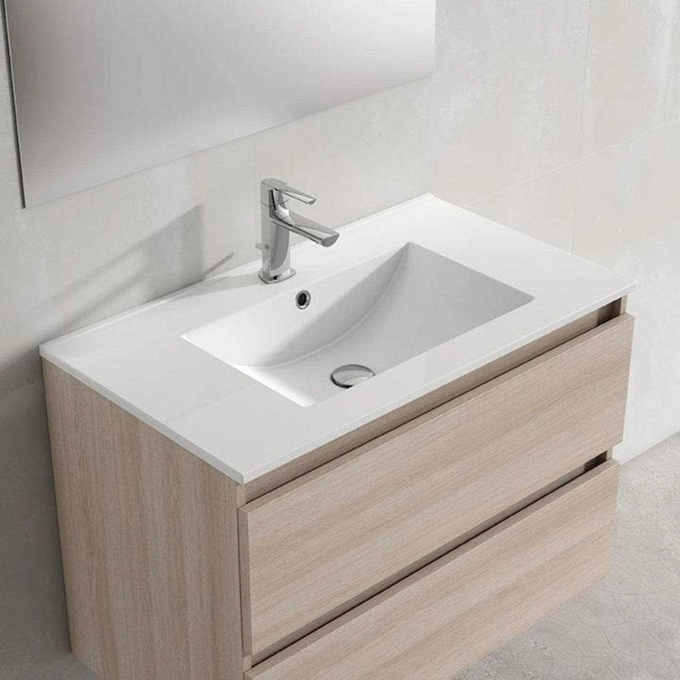 Lucena Bath Vision 40 Contemporary Wood Single Vanity in 6 colors - Backyard Provider