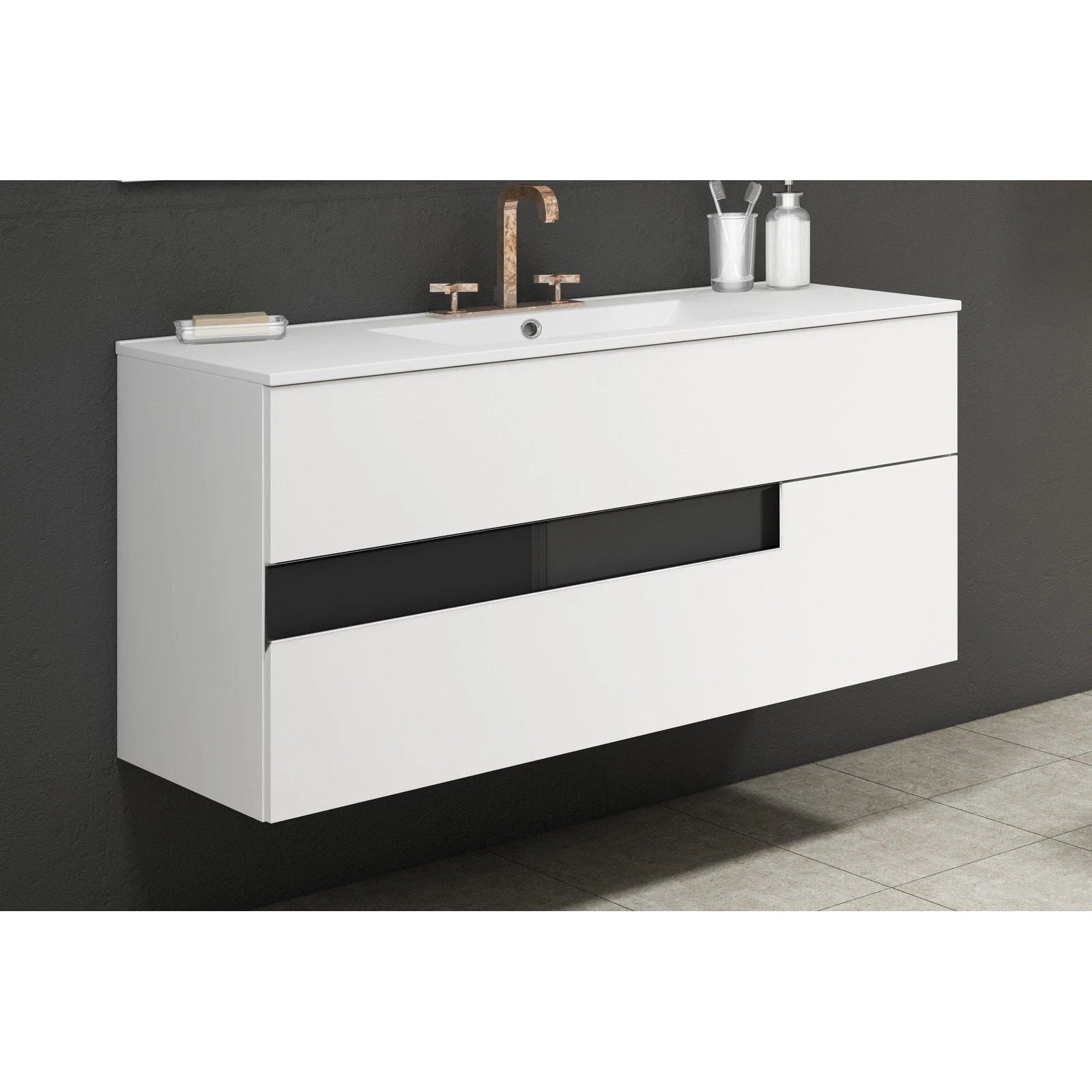 Lucena Bath Vision 40 Contemporary Wood Single Vanity in 6 colors - Backyard Provider