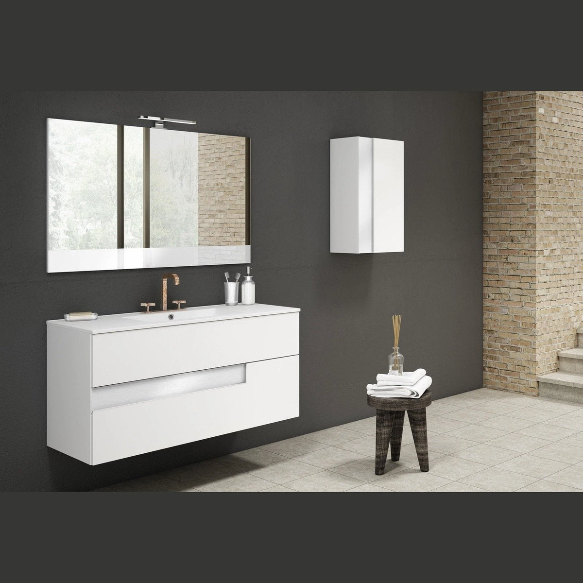 Lucena Bath Vision 40 Contemporary Wood Single Vanity in 6 colors - Backyard Provider