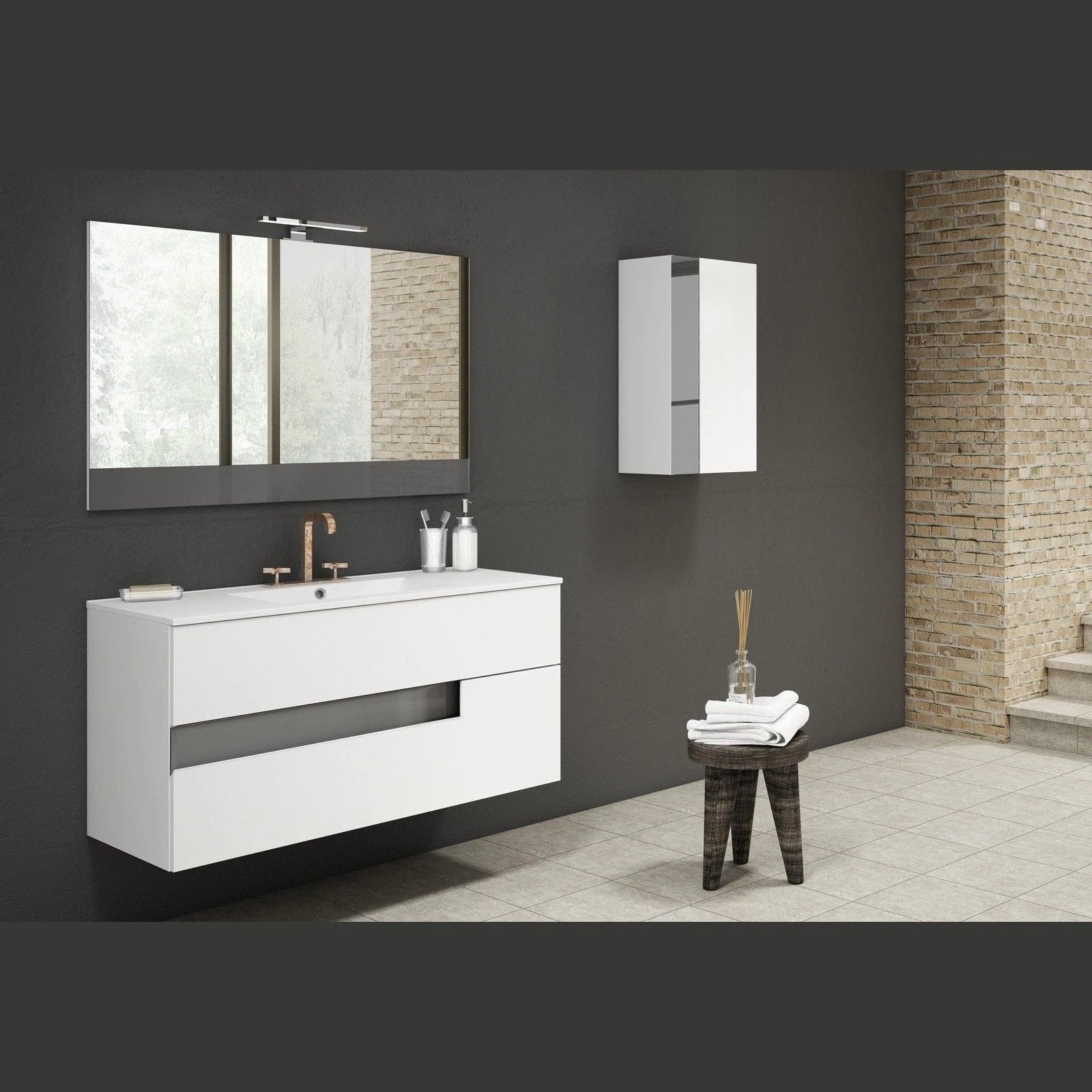 Lucena Bath Vision 40 Contemporary Wood Single Vanity in 6 colors - Backyard Provider