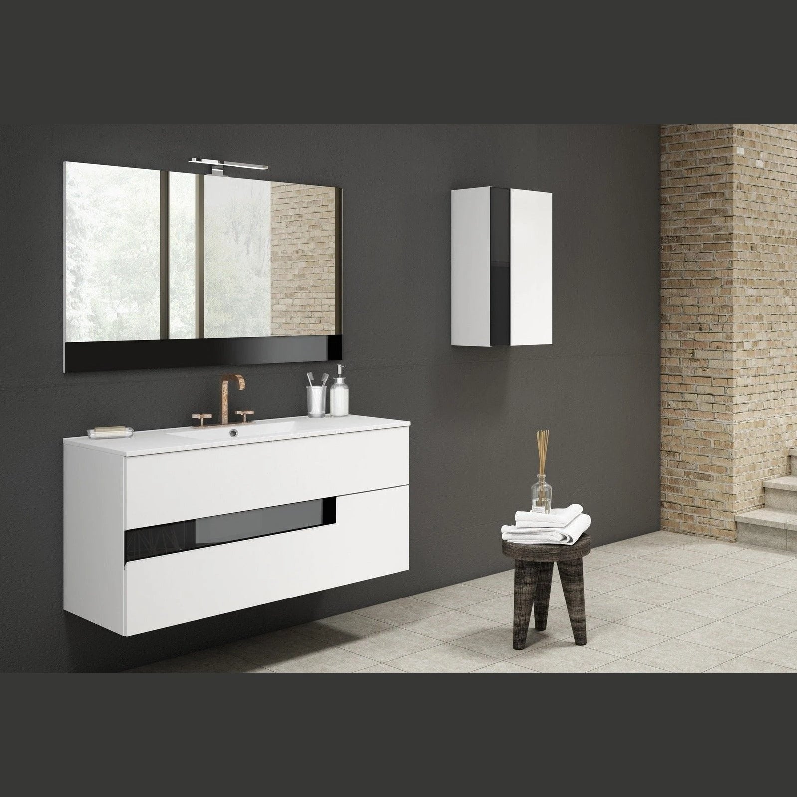 Lucena Bath Vision 40 Contemporary Wood Single Vanity in 6 colors - Backyard Provider