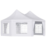 Outsunny 22' x 16' Large UV Resistant Octagonal 8-Wall Party Canopy Gazebo Tent - 01-0005-002