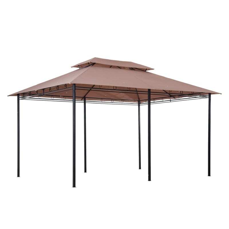 Outsunny 10' x 13' Outdoor Soft Top Gazebo Pergola with Curtains - 84C-050