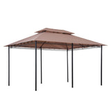 Outsunny 10' x 13' Outdoor Soft Top Gazebo Pergola with Curtains - 84C-050