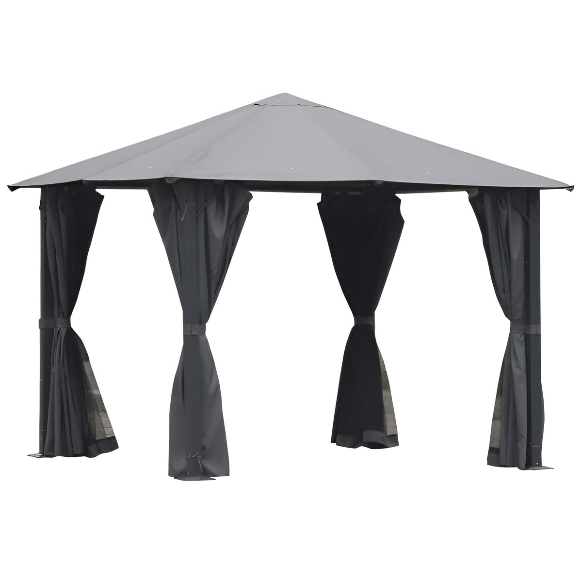 Outsunny Patio Gazebo 10' x 10' Outdoor Soft Top Canopy - 84C-164BK