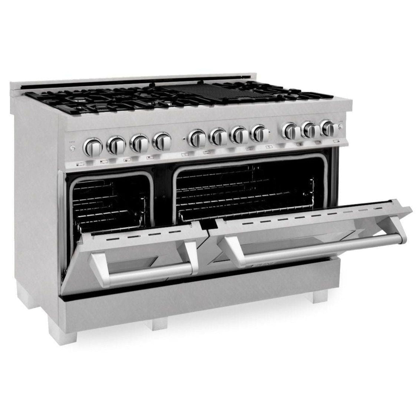 ZLINE 48 in. Professional Gas Burner/Electric Oven in DuraSnow® Stainless with 6.0 cu.ft. Oven, RAS-SN-48