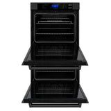 ZLINE 30 in. Professional Double Wall Oven in Black Stainless Steel with Self Cleaning, AWD-30-BS