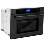 ZLINE 30 in. Professional Single Wall Oven in Black Stainless Steel with Self-Cleaning, AWS-BS-30