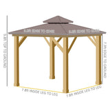 Outsunny 10' x 10' Hardtop Gazebo Patio Canopy Shelter - 84C-253